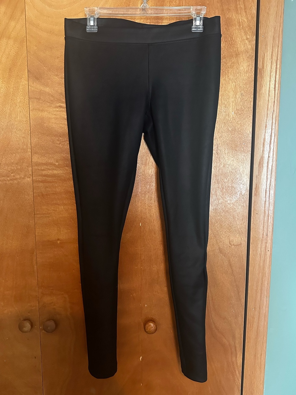 Classic Black High-Waist Faux Leather Express Leggings